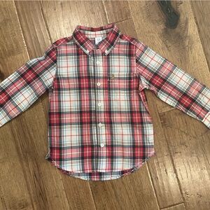 GAP Red and Blue Plaid Button Down Shirt